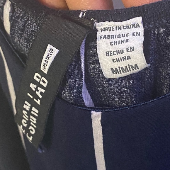 Navy and White Striped Romper - Picture 4 of 4